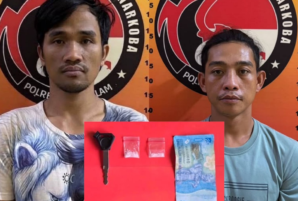 Apes, Dua Kurir Sabu Ditangkap Polisi di Tebat Baru