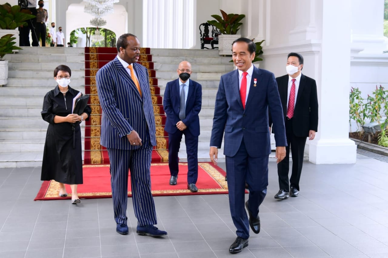 Presiden Jokowi dan Raja Mswati III Saksikan Penandatanganan MoU Kerja Sama Ekonomi