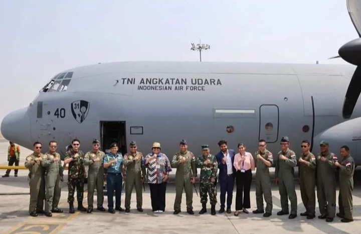 Misi Kemanusiaan untuk Palestina, Super Hercules TNI AU Tiba di New Delhi