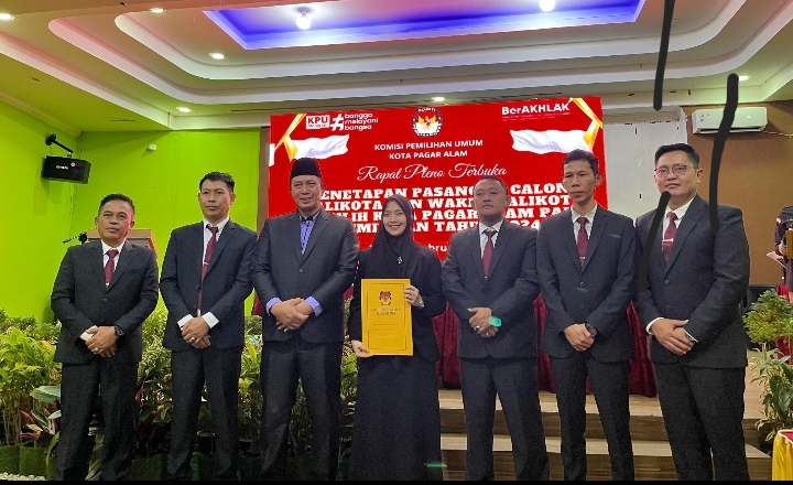 KPU Tetapkan Ludi – Bertha Pemenang Pilkada Pagar Alam, Hasil Rapat Pleno Terbuka Penetapan Paslon Terpilih