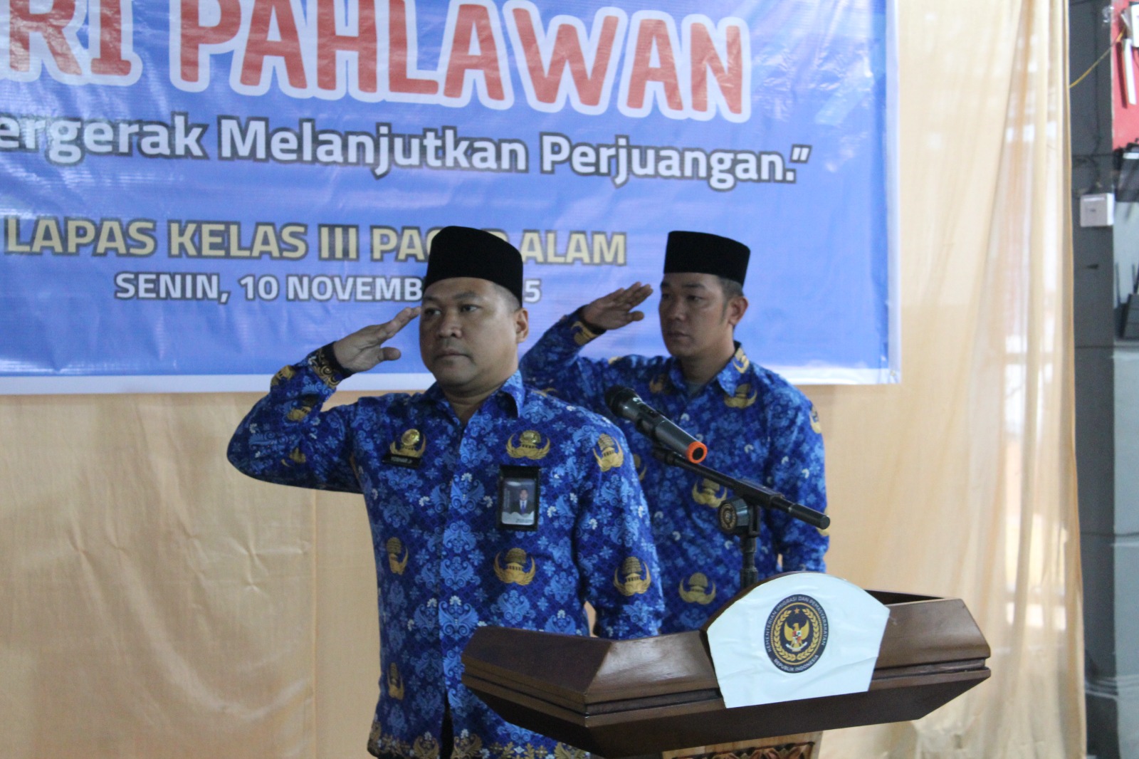 Meneladani Semangat Juang dalam Pengabdian Nyata, Lapas Kelas III Gelar Upacara Hari Pahlawan