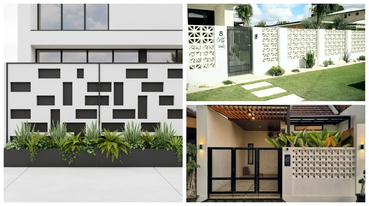 5 Desain Pagar Tembok Roster Estetik yang Membuat Rumah Anda Lebih Modern dan Elegan