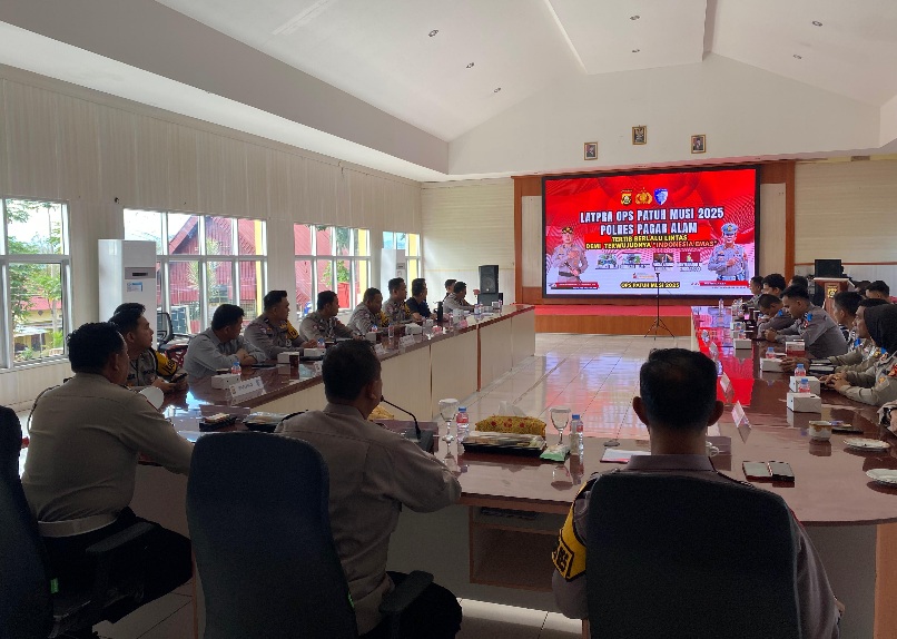 Polres Pagar Alam Gelar Latpra Ops Patuh Musi 2025