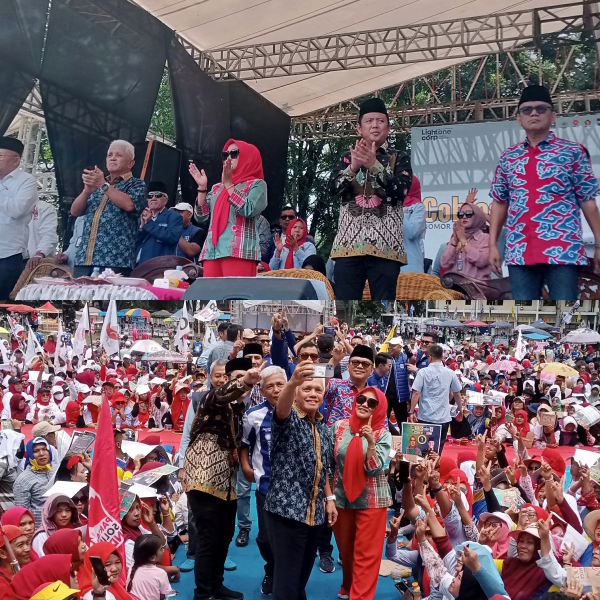 Ribuan Pendukung Padati Alun-Alun Selatan, Hatta Rajasa Berikan Dukungan Penuh untuk Paslon Hepy-Efsi