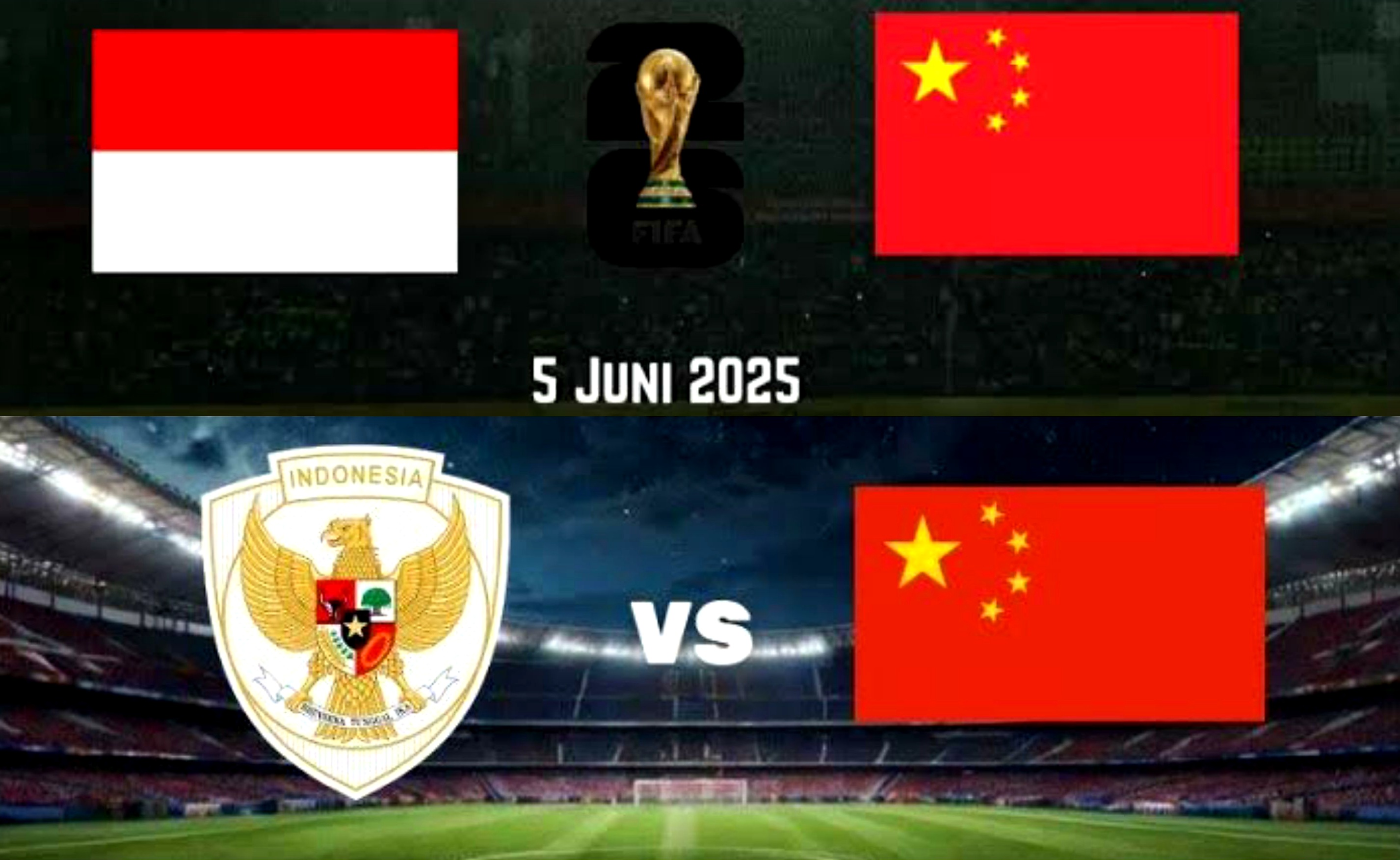 Jadwal Siaran Langsung Timnas Indonesia Melawan China di GBK