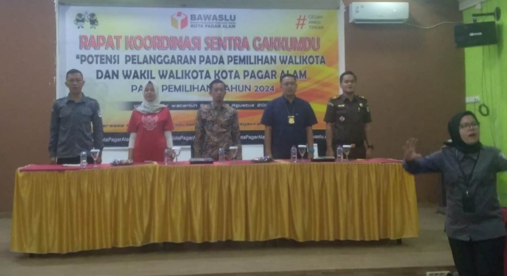 Bawaslu Rakor Gakkumdu, Cegah Pelanggaran Pilwako di Pagar Alam