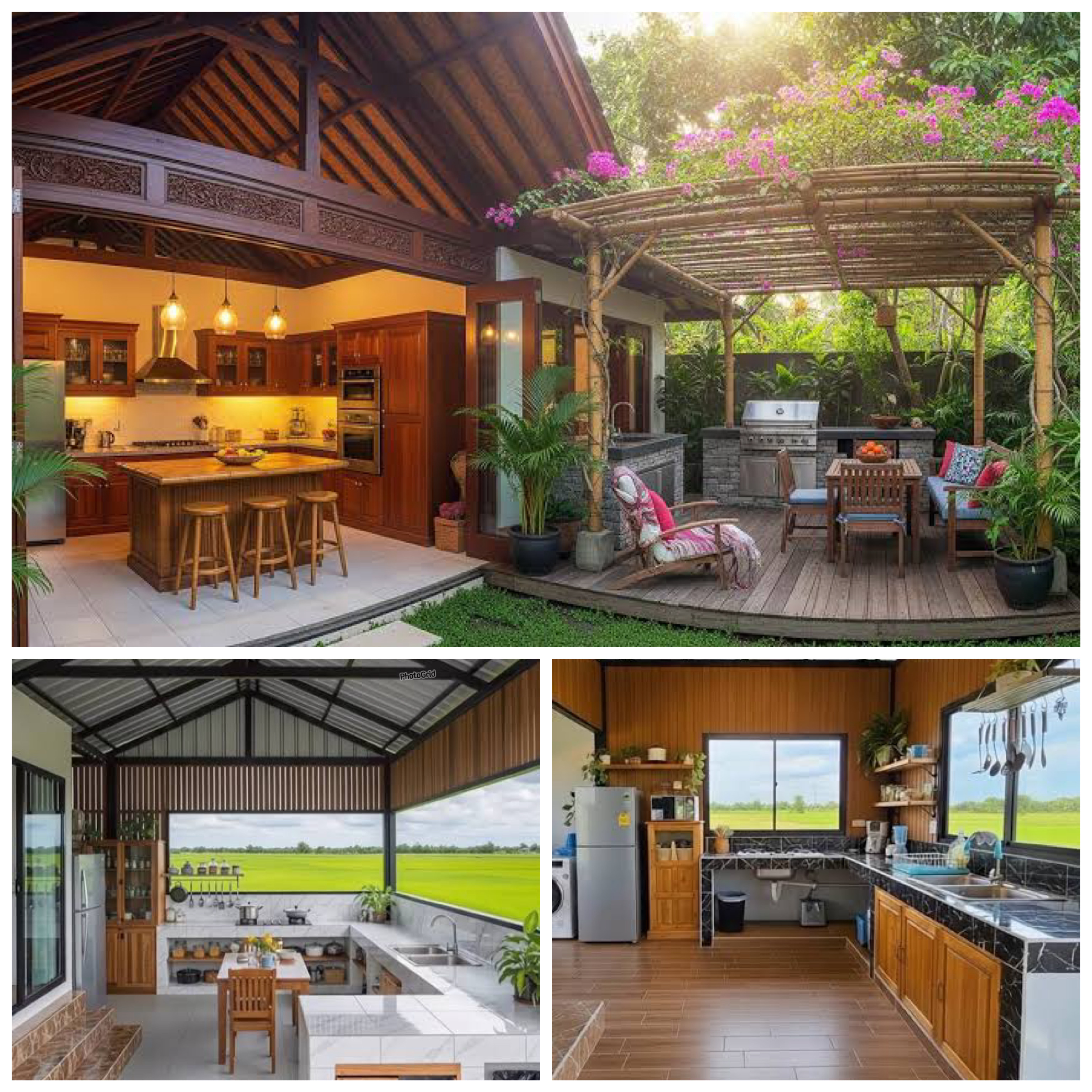 Dapur Terbuka Impian! Masak Jadi Lebih Santai dengan Nuansa Ala Villa Mewah!