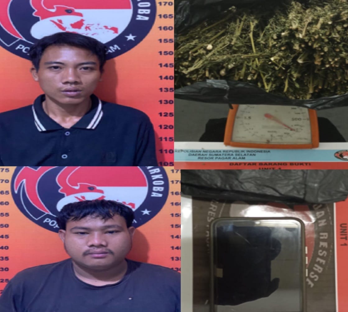 Dua Pengedar Ganja Ini Liburan Tahun Baru di Balik Jeruji Besi  