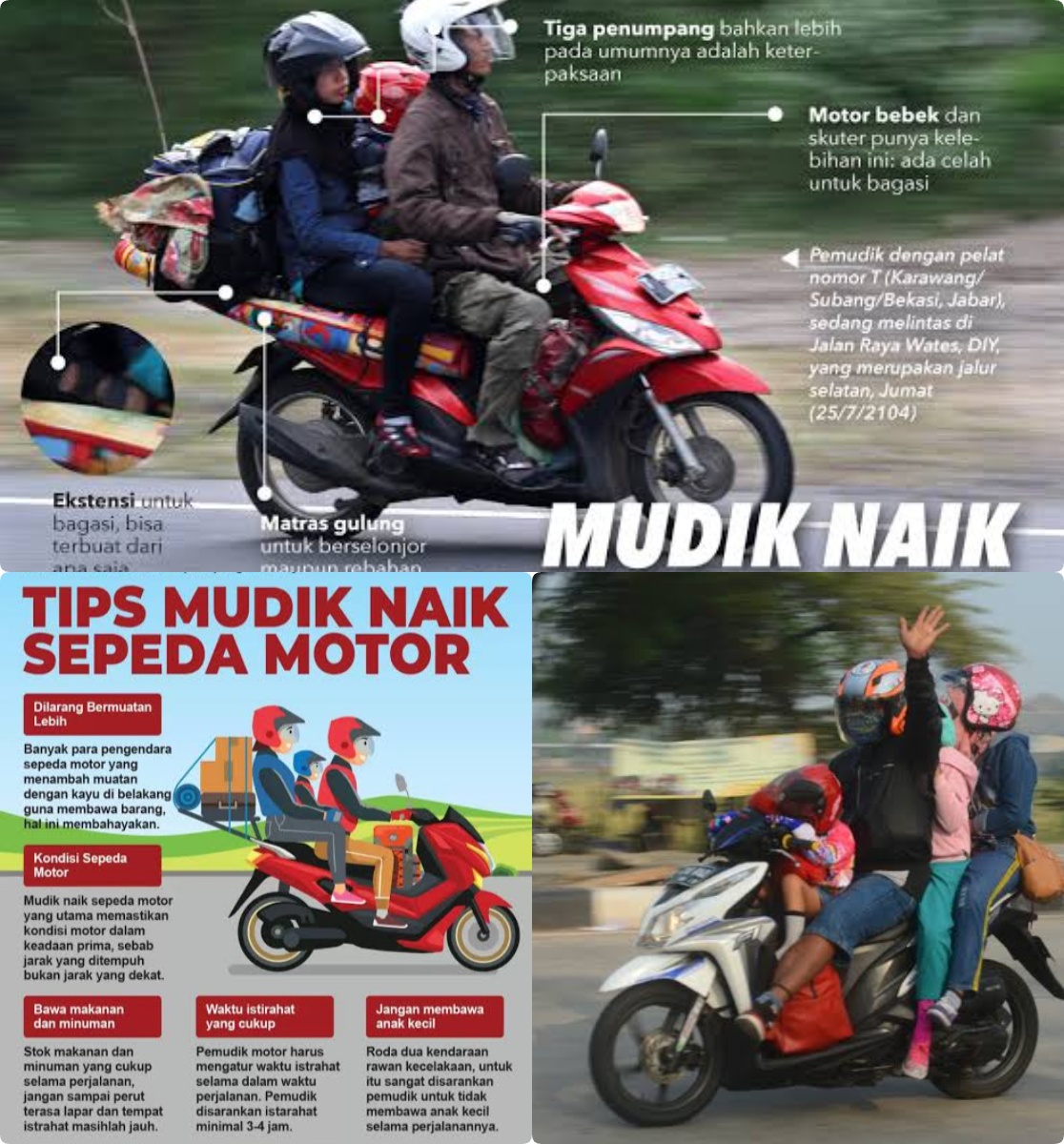 Tips Aman Mudik Lebaran Pakai Motor. Ingat 5 Hal Ini!