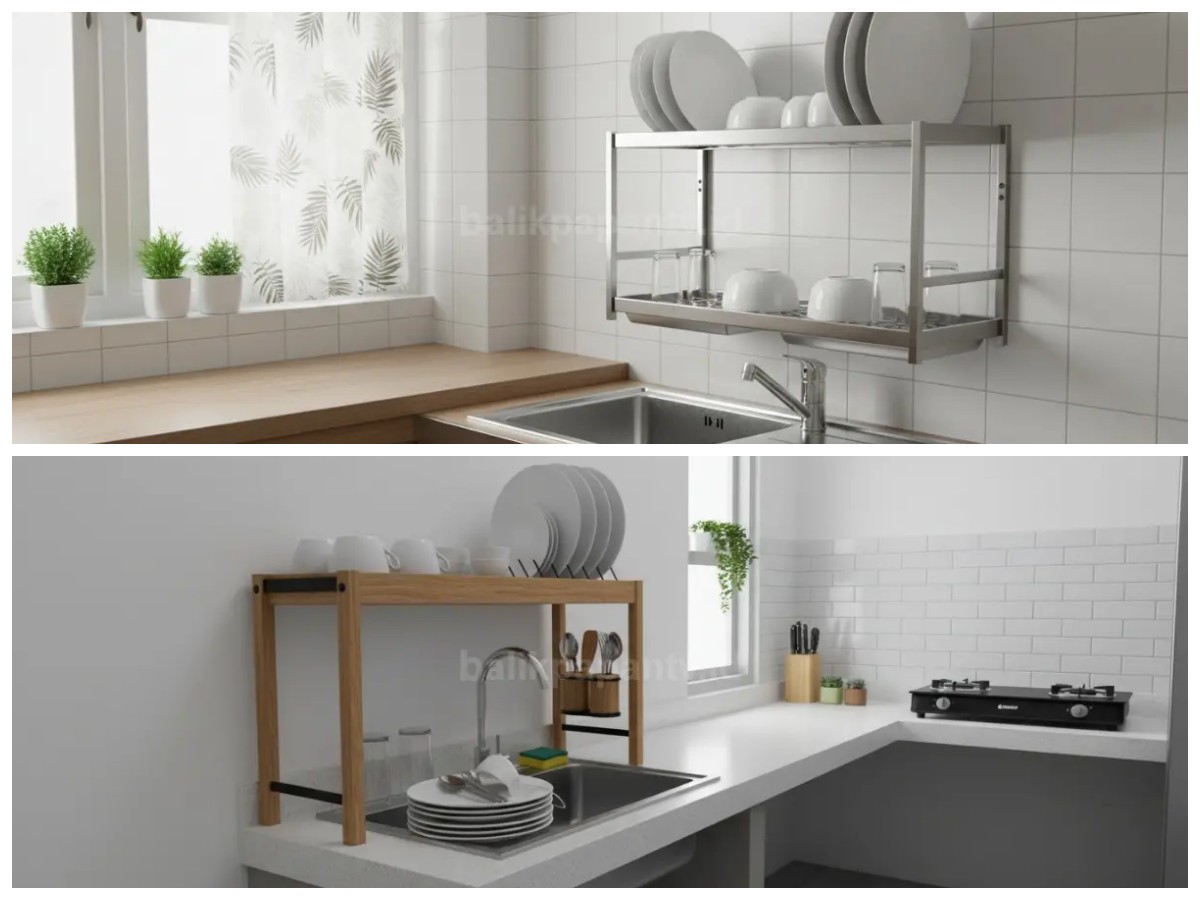 Inspirasi Rak Piring Minimalis untuk Dapur Rapi, Hemat Tempat, dan Tetap Estetik