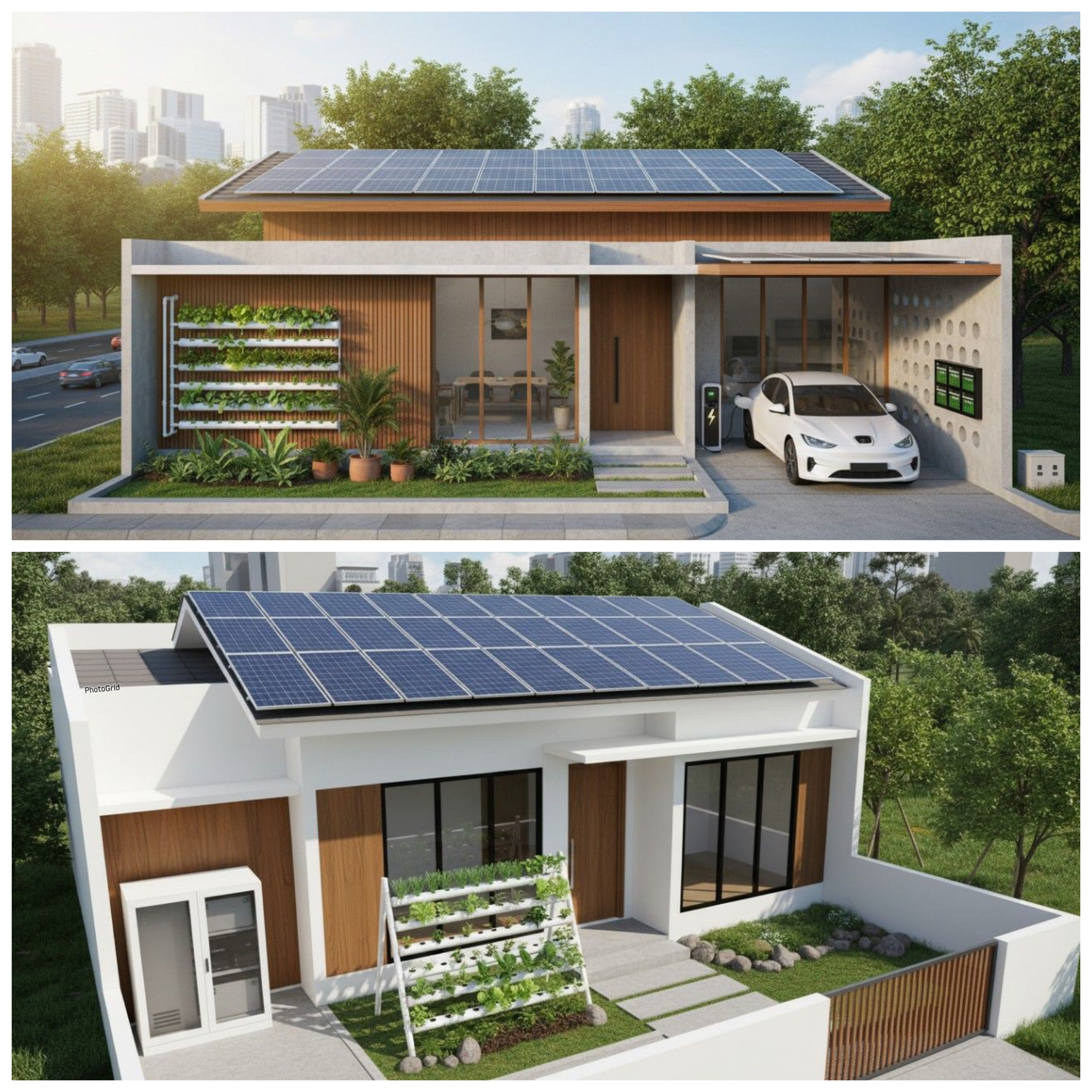 Rumah Net-Zero: Hunian Minimalis Modern dengan Energi Mandiri dan Efisiensi Maksimal!
