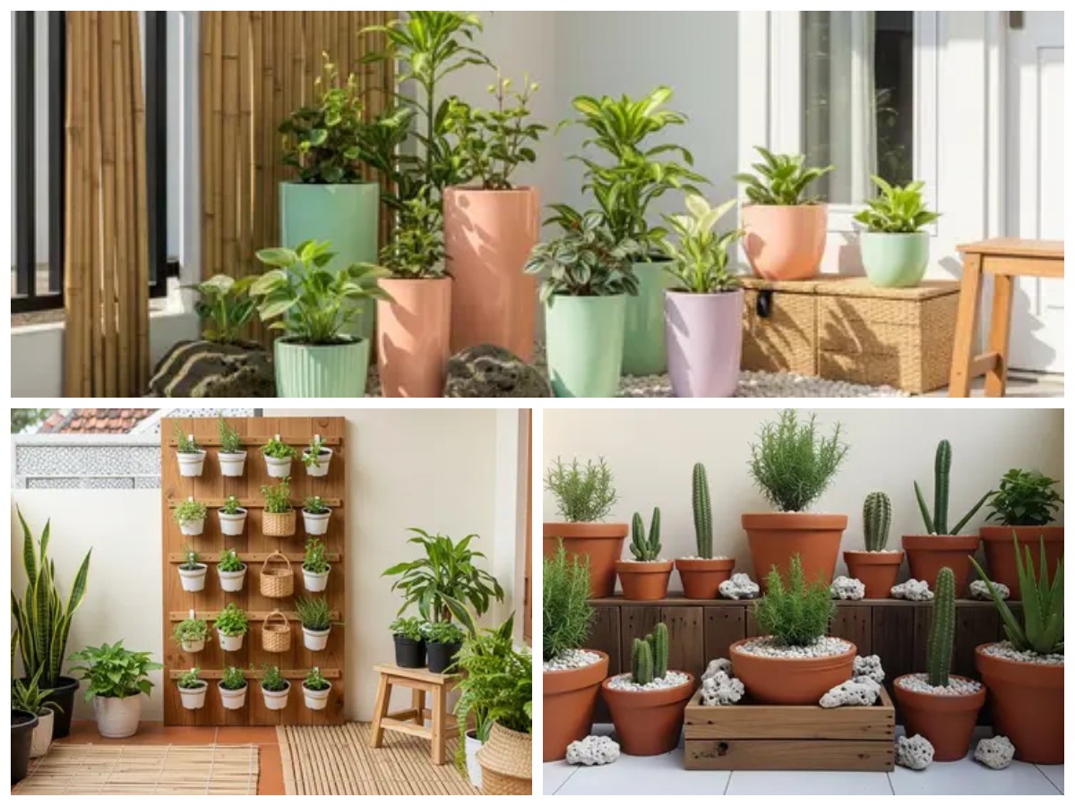 Transformasi Teras Kecil Jadi Kebun Estetik dengan Pot-Pot Menawan!