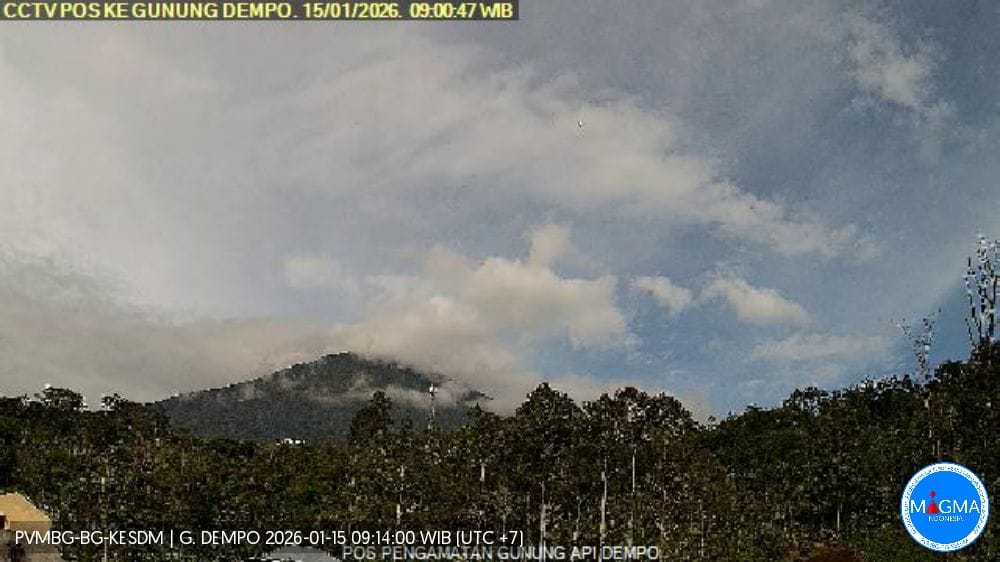 Gunung Dempo Masih Level Waspada: Aktivitas Vulkanik Terekam, Masyarakat Diminta Waspada Radius 1 Km