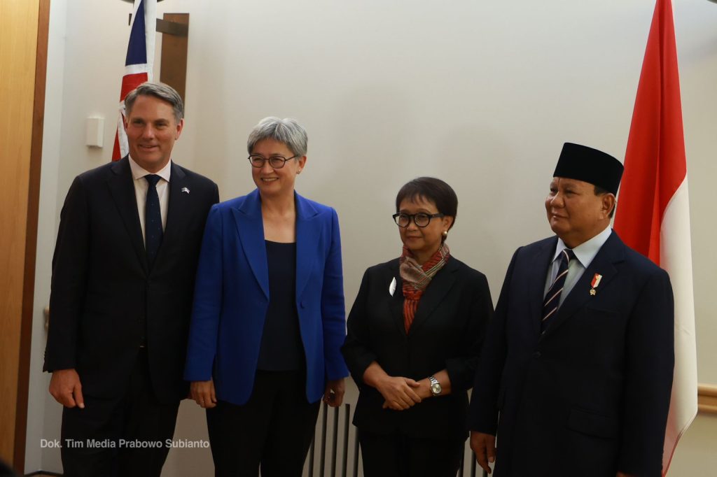 Menhan Prabowo Bertemu Dengan Menhan Australia, Tegaskan Keinginan Indonesia jadi Jangkar Perdamaian di Kawasa