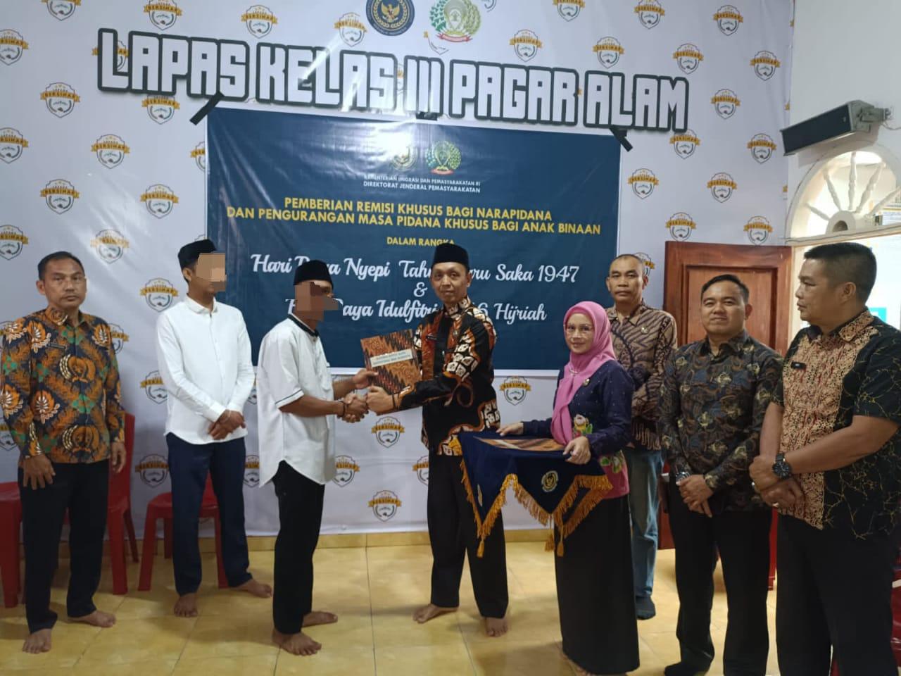 124 Napi di Pagar Alam Mendapatkan Remisi Lebaran, Hukumannya Berkurang Segini
