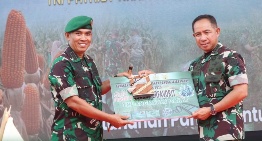 Danrem 012/TU Raih Penghargaan Program Ketahanan Pangan Nasional Terfavorit TNI AD