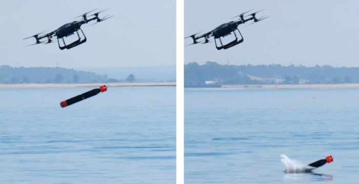 Drone Quadcopter Hancurkan Kapal Selam, Dengan Peluncuran Torpedo Ringan Sting Ray