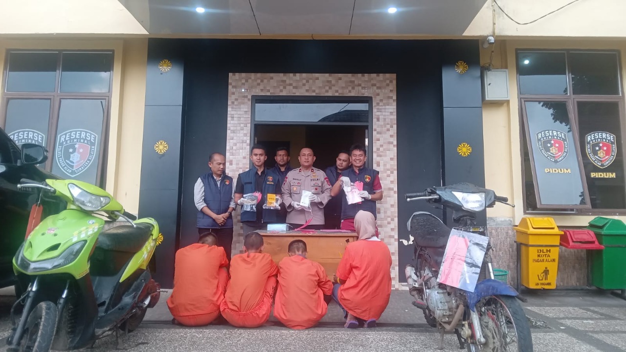 Satreskrim Gulung 4 Pelaku Curat dan Curanmor