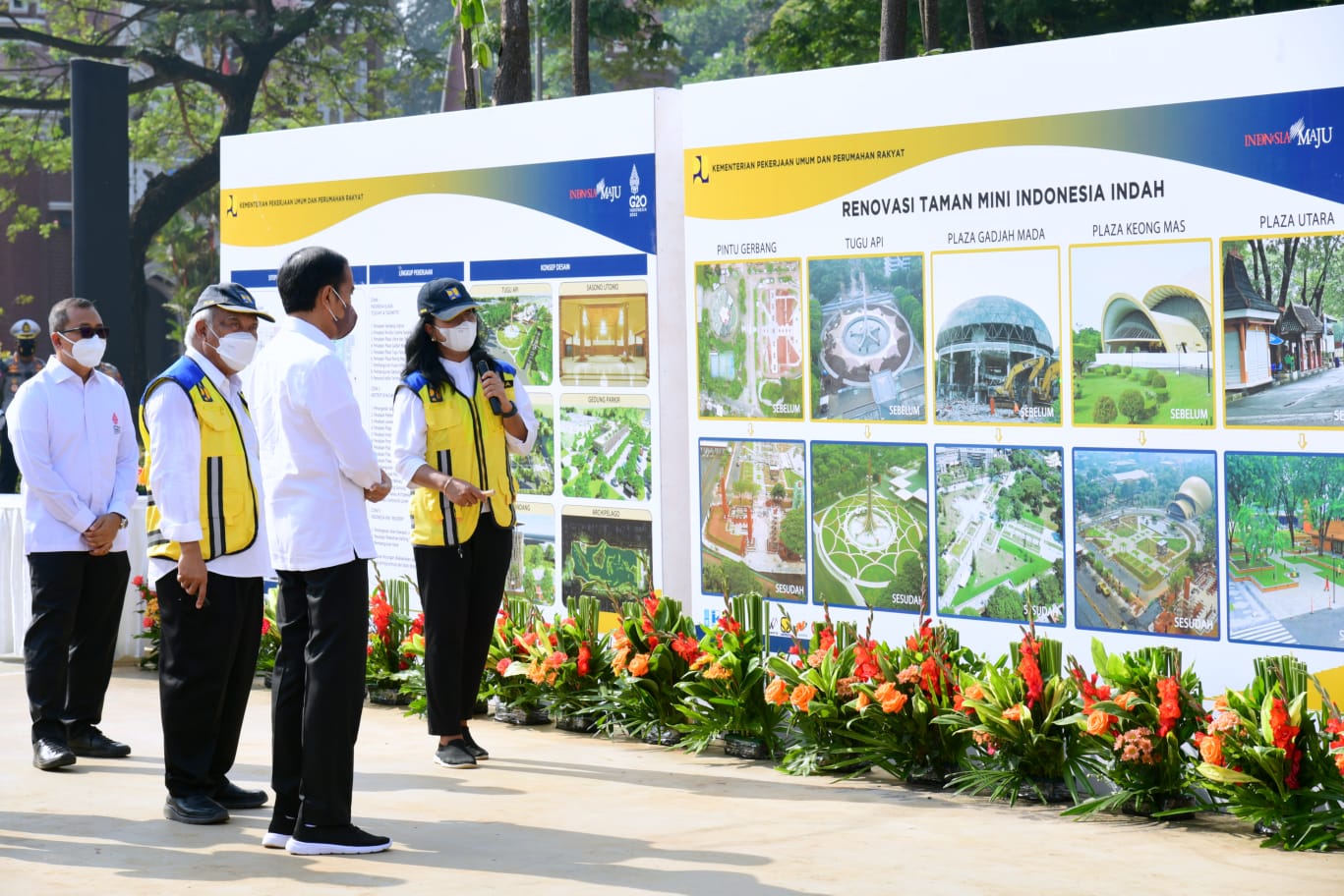 Presiden Jokowi Tinjau Progres Renovasi TMII