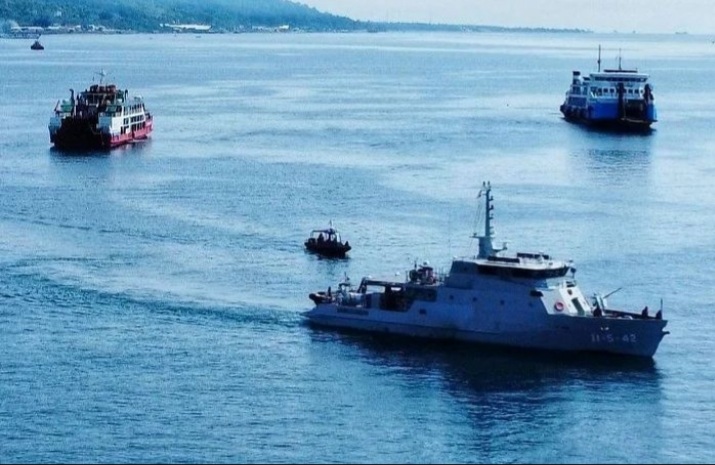 Tak Hanya Didarat Pengamanan Mudik Lebaran, Ternyata Perairan Laut Dijaga, Ini Yang Dilakukan TNI AL