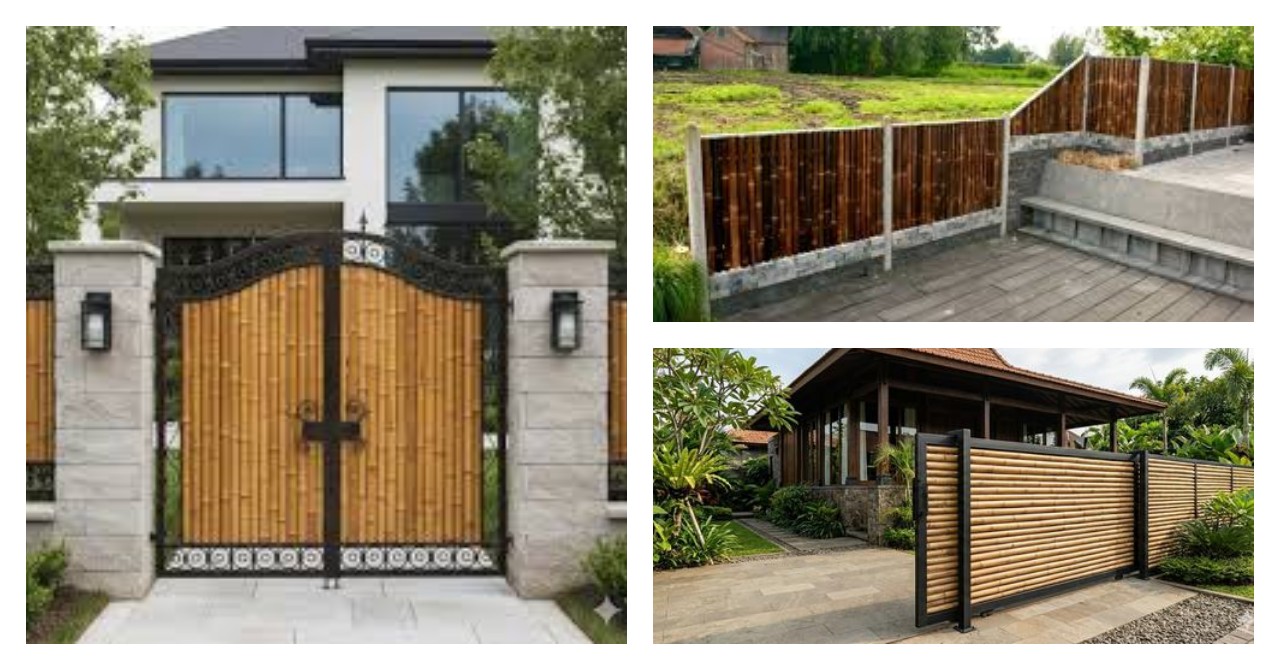 7 Inspirasi Pagar Kombinasi Bambu & Besi Gaya Rustik 2025, Tropis, Estetik, dan Unik