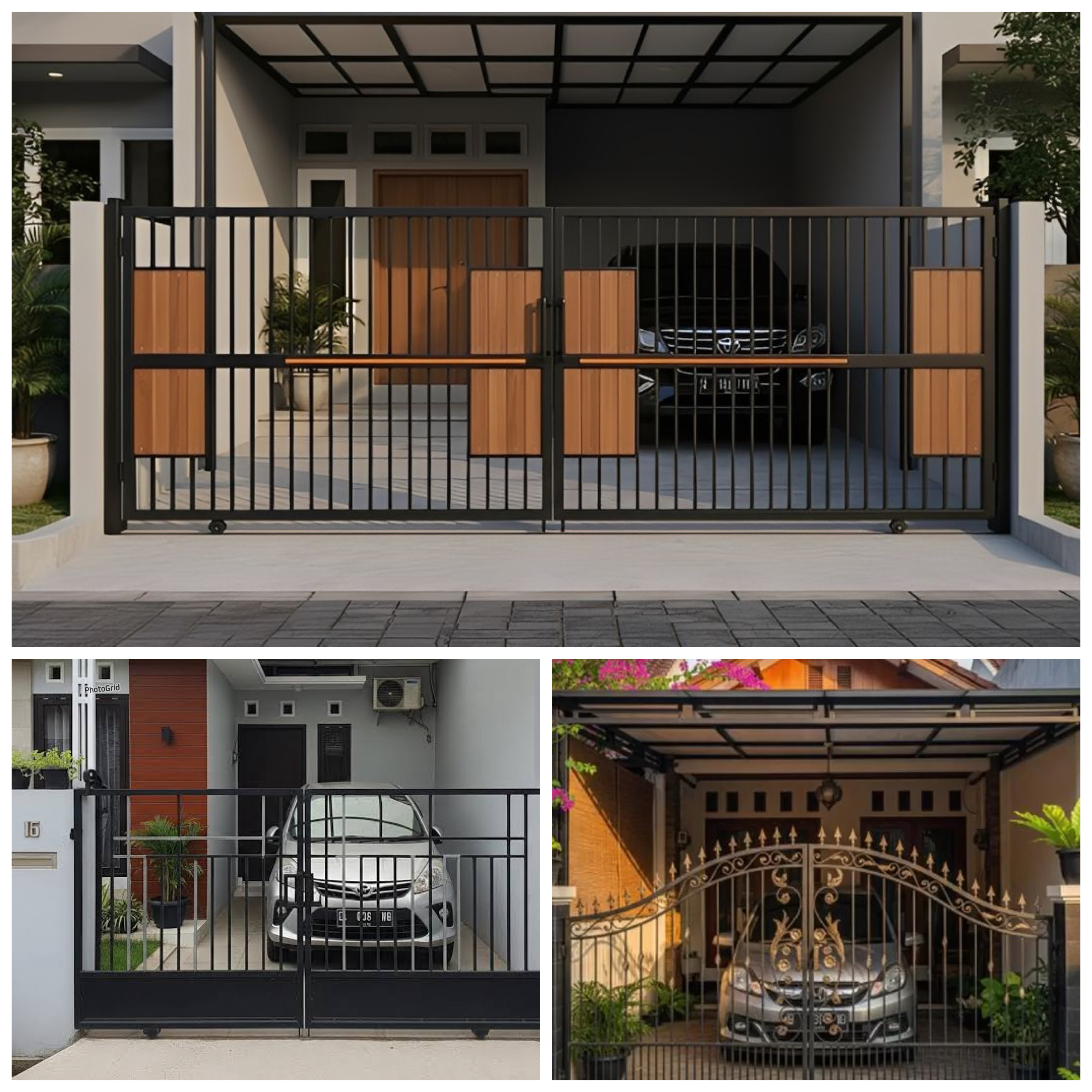 Carport Sempit? Ini Inspirasi Pagar Besi Lipat Dua Daun yang Praktis dan Stylish!