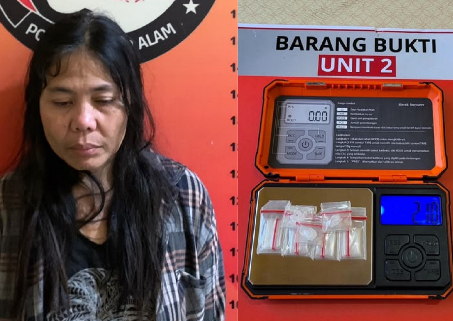 Terendus Petugas, IRT di Pagar Alam Ini Simpan 7 Paket Sabu