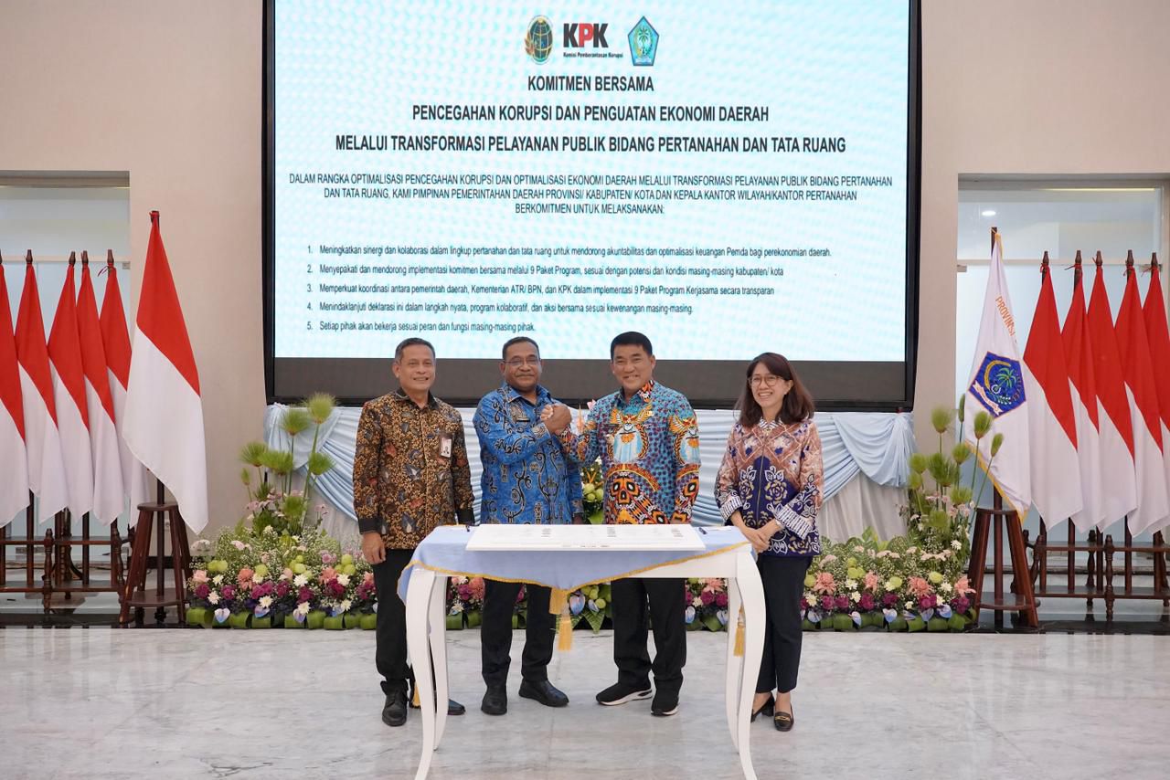Sulut Jadi Percontohan Transformasi Layanan Pertanahan ATR/BPN dan KPK