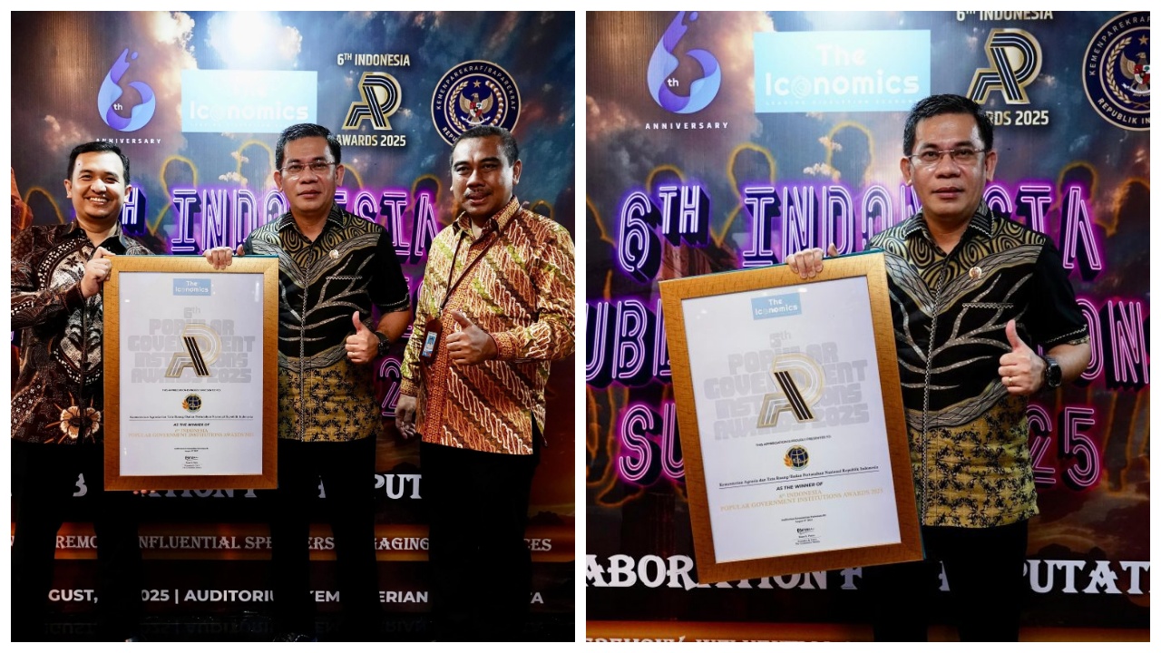 ATR/BPN Raih Penghargaan Popular Government Institution 2025