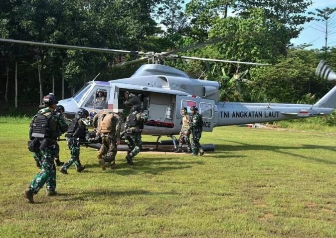 Prajurit Taifib Marinir TNI AL dan USMC Latihan Bareng,  Evakuasi Medis Udara