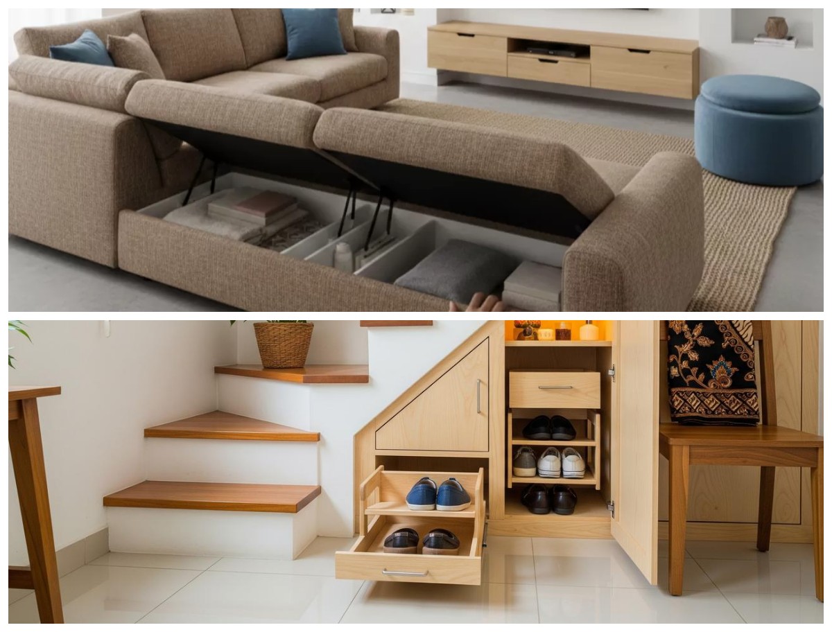 7 Ide Hidden Storage Jenius yang Bikin Perabot Menghilang dan Ruangan Jadi Lega