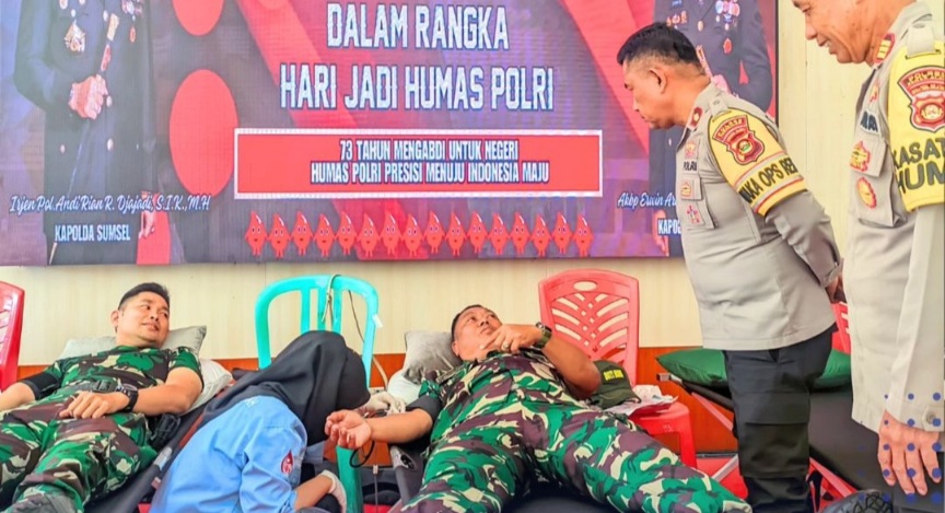 Gelar Baksos Donor Darah, Peringati Hari Jadi Humas Polri ke 73