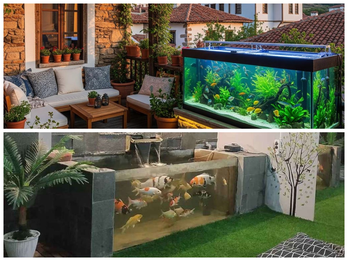 Inspirasi Teras Rumah dengan Akuarium yang Menyegarkan dan Menenangkan