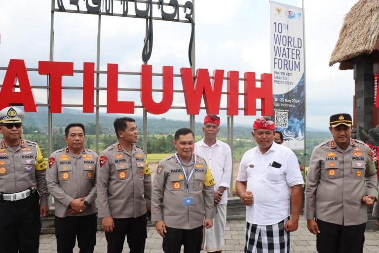 Kapolda Bali Dampingi Kabaharkam Cek Venue Jatiluwih, Polri Rekayasa Rute Kunjungan Delegasi WWF