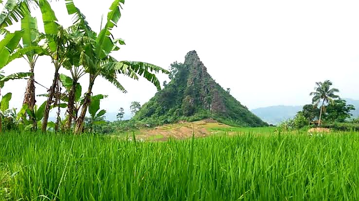 Keindahan Hamparan Pesawahan Bukit Batu Gunung Patenggeng dan Cerita Sangkuriang