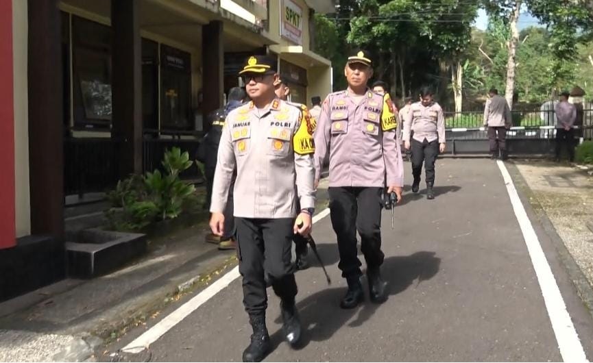 Gelar Simulasi Pengamanan Mako, Polres Pagar Alam Waspada Ancaman Gangguan Kamtibmas