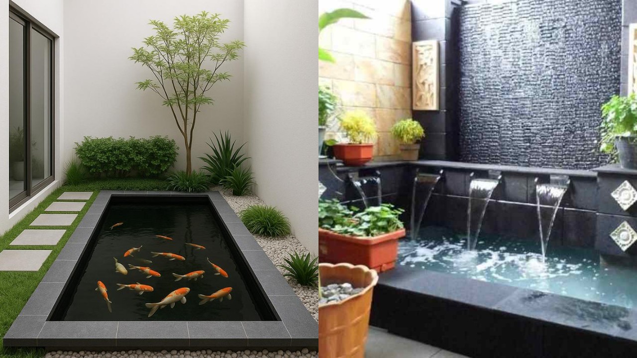 Desain Kolam Ikan Nuansa Alam: Kombinasi Batu, Tanaman, dan Air Mengalir!