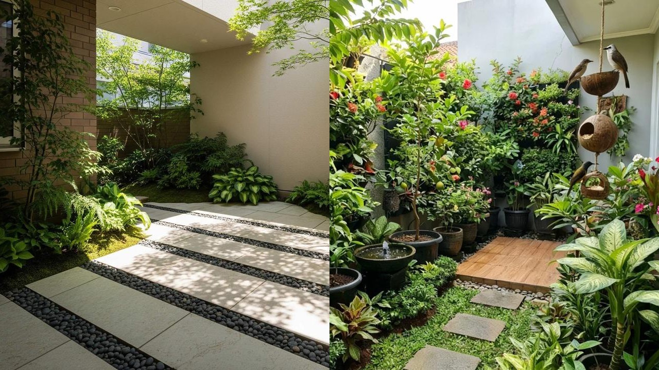 Desain Kebun Mini Sederhana di Sela Tembok, Bikin Rumah Makin Adem!