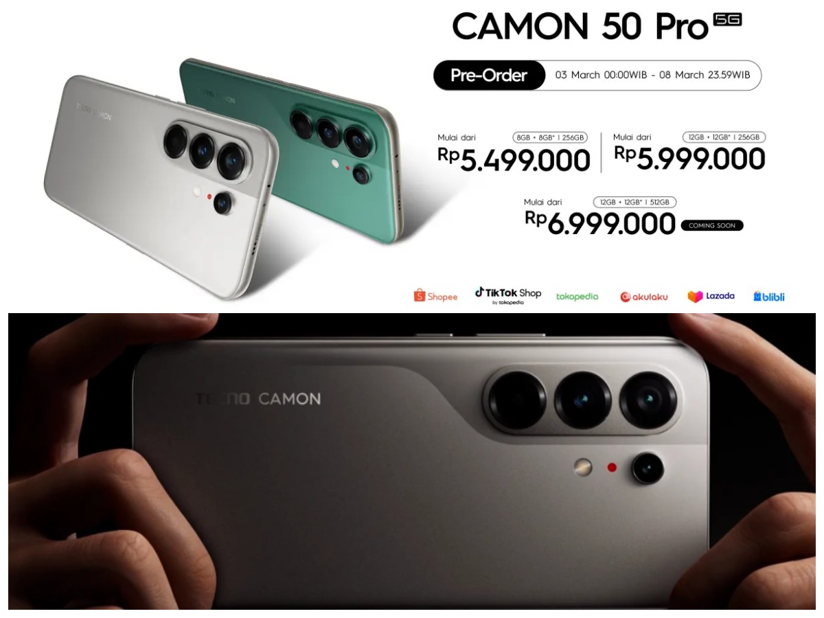 Tecno Camon 50 Pro Meluncur di Indonesia, Andalkan Kamera Tajam dan Performa Kencang dengan Harga Terjangkau
