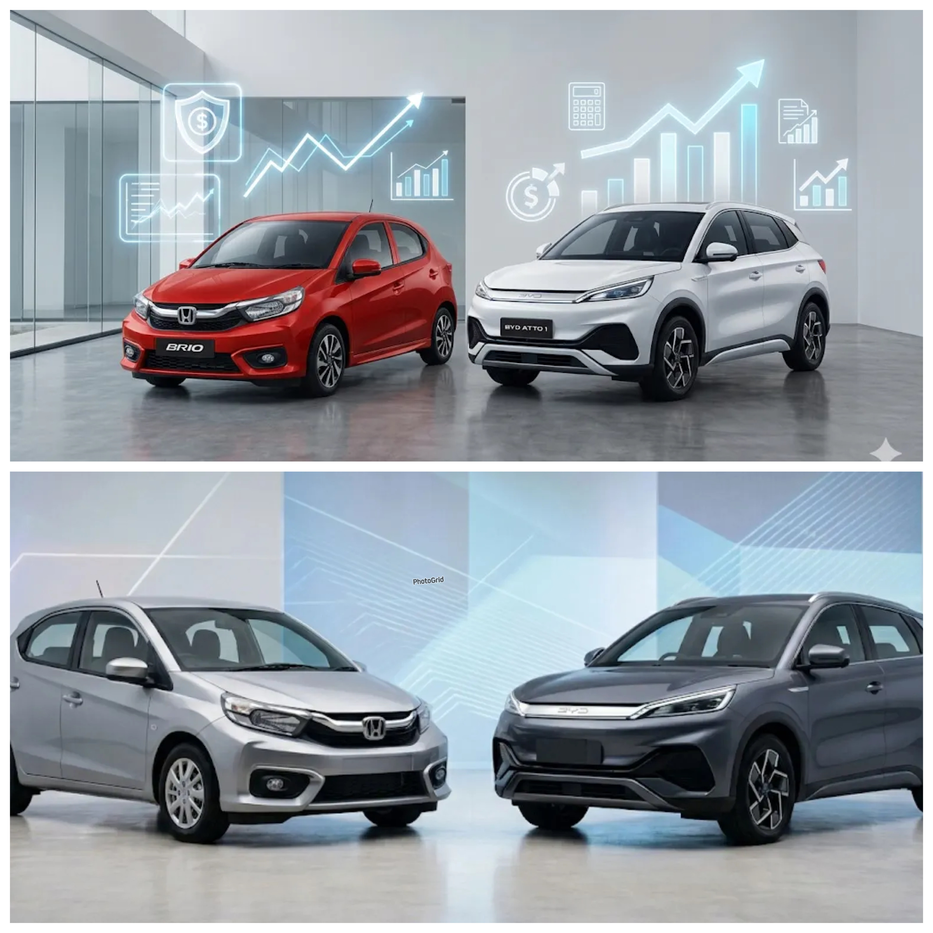 BYD Atto 1 vs Honda Brio: Pilihan Mobil Paling Irit untuk Mobilitas Sehari-hari