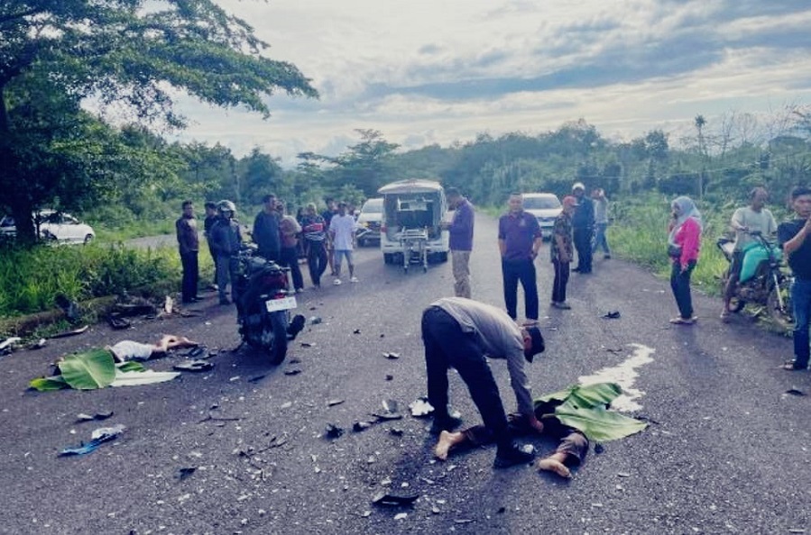 Satria FU Vs Vario, Dua Pengendaranya Tewas Seketika di Jalan Bandara