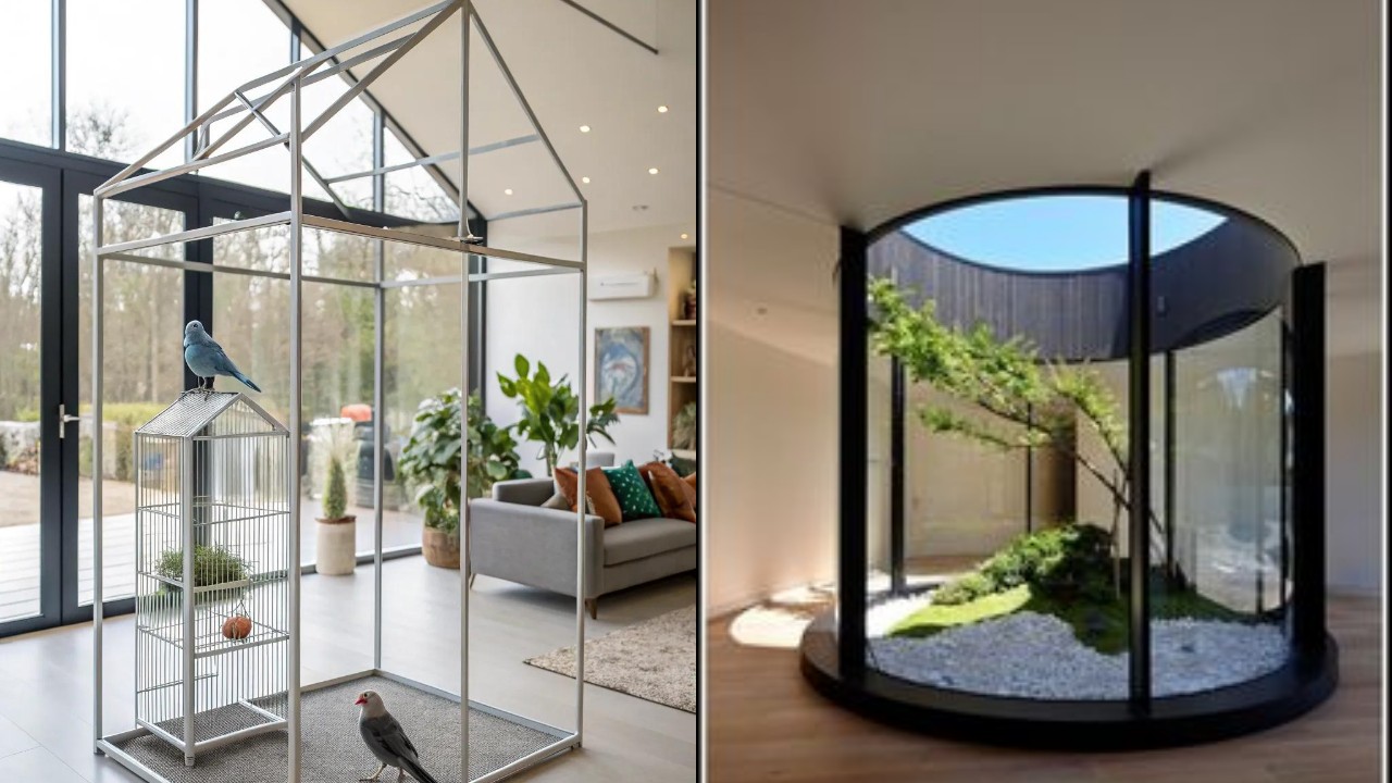 Ide Rumah Minimalis dengan Kandang Burung Indoor yang Artistik dan Menenangkan!