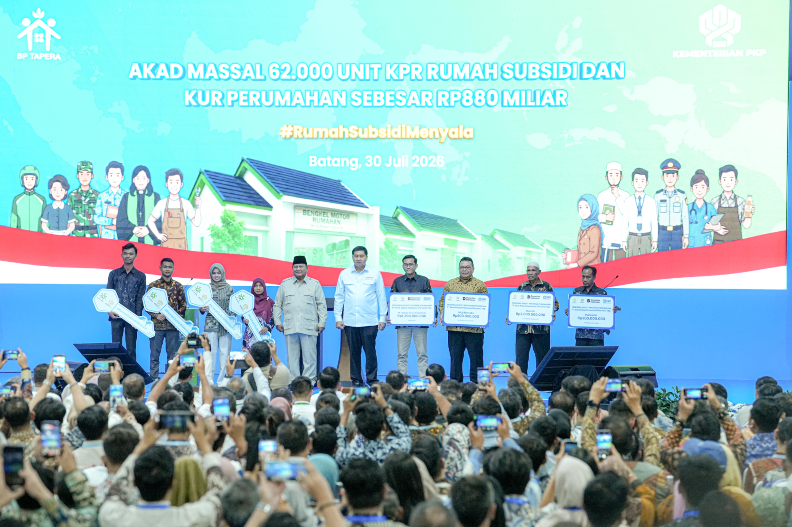 Presiden Prabowo Pimpin Akad Massal 62 Ribu Debitur KPR FLPP
