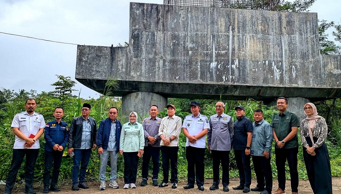 Komisi IV DPRD Sumsel Tinjau Jalan Lingkar Timur di Pagar Alam, Dua Jembatan Pembangunnnya Mangkrak 