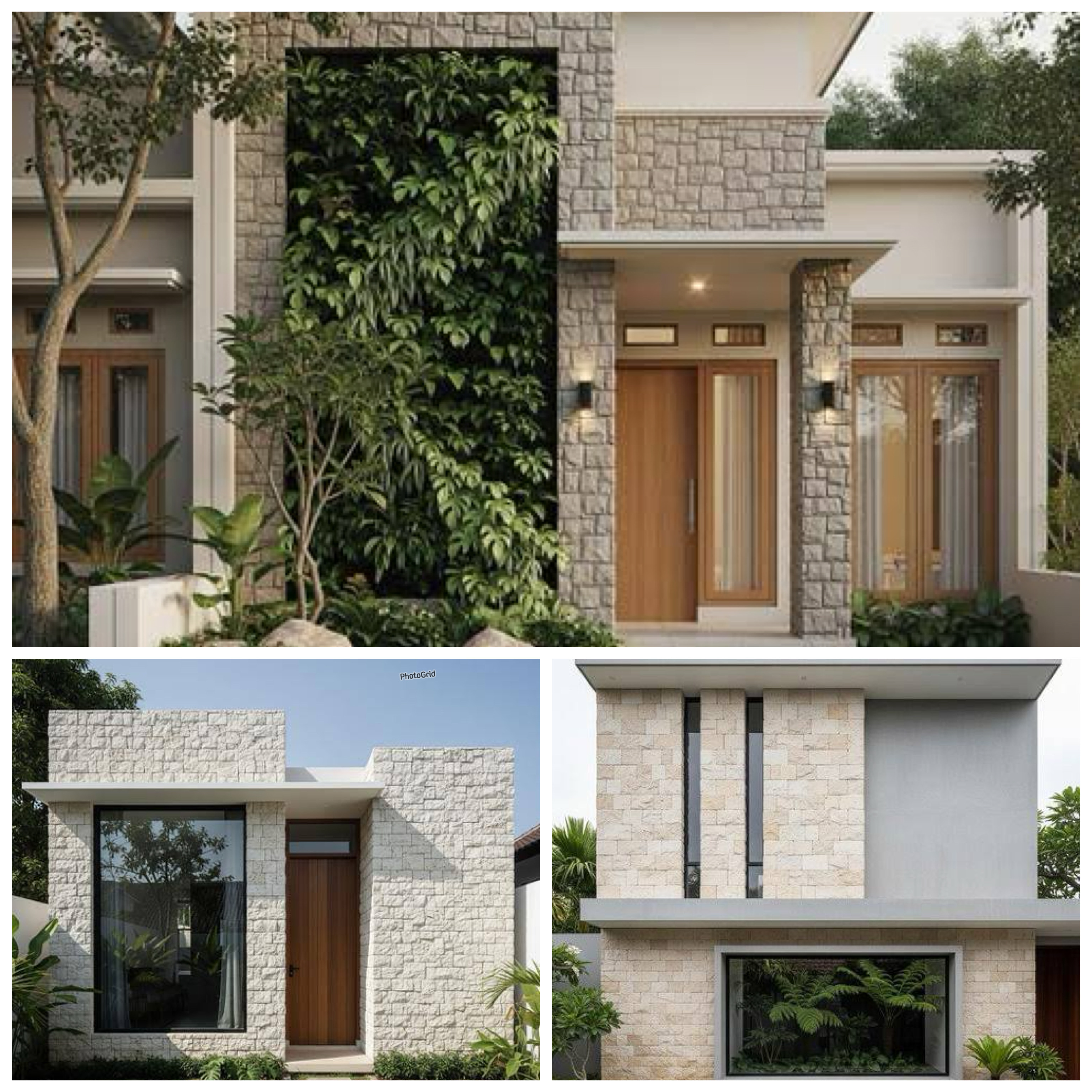 Fasad Makin Berkelas! 7 Inspirasi Rumah Minimalis dengan Batu Alam yang Jadi Tren 2025!