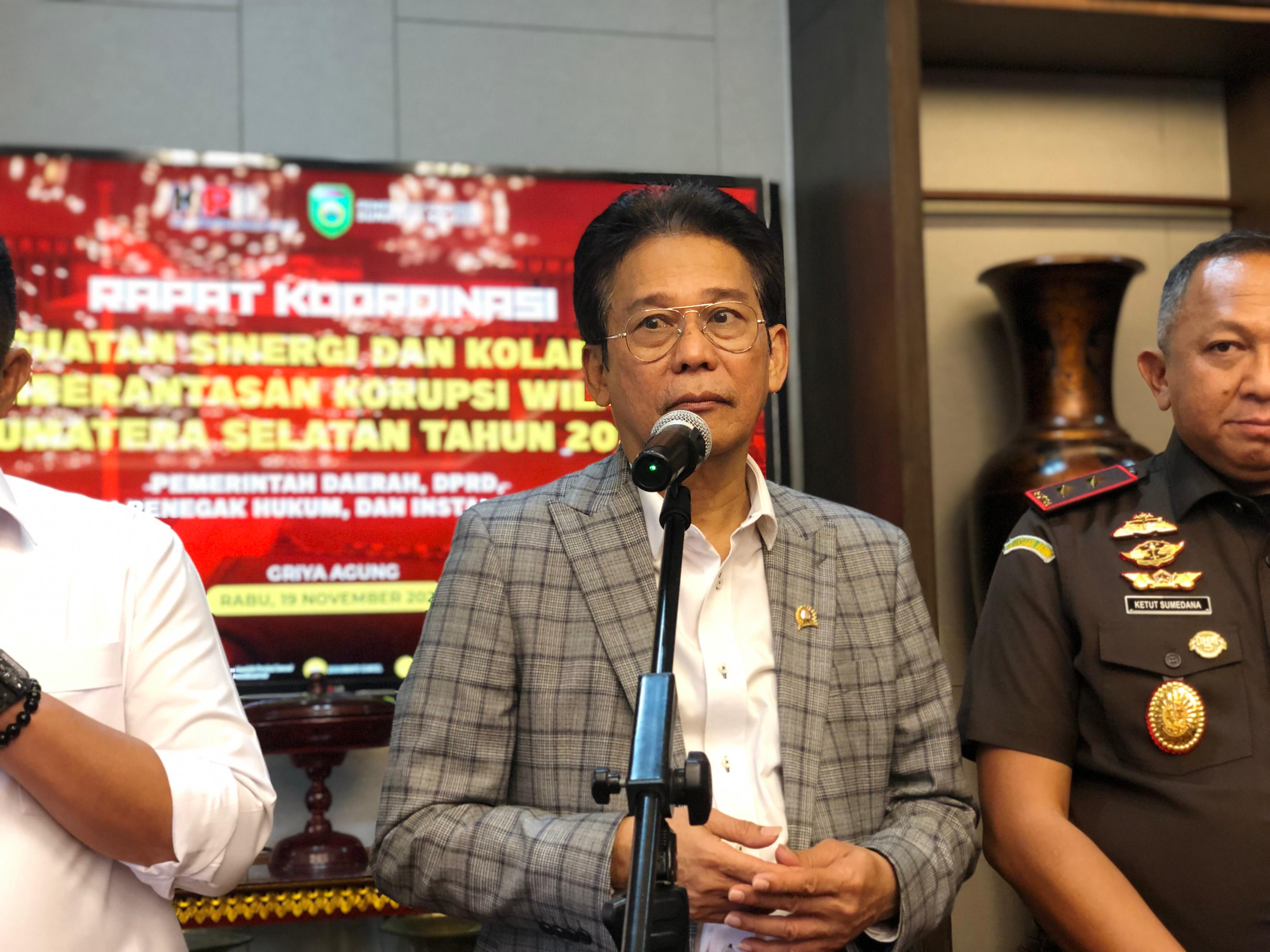 KPK Minta Sumsel Perkuat Tata Kelola untuk Cegah Praktik Korupsi