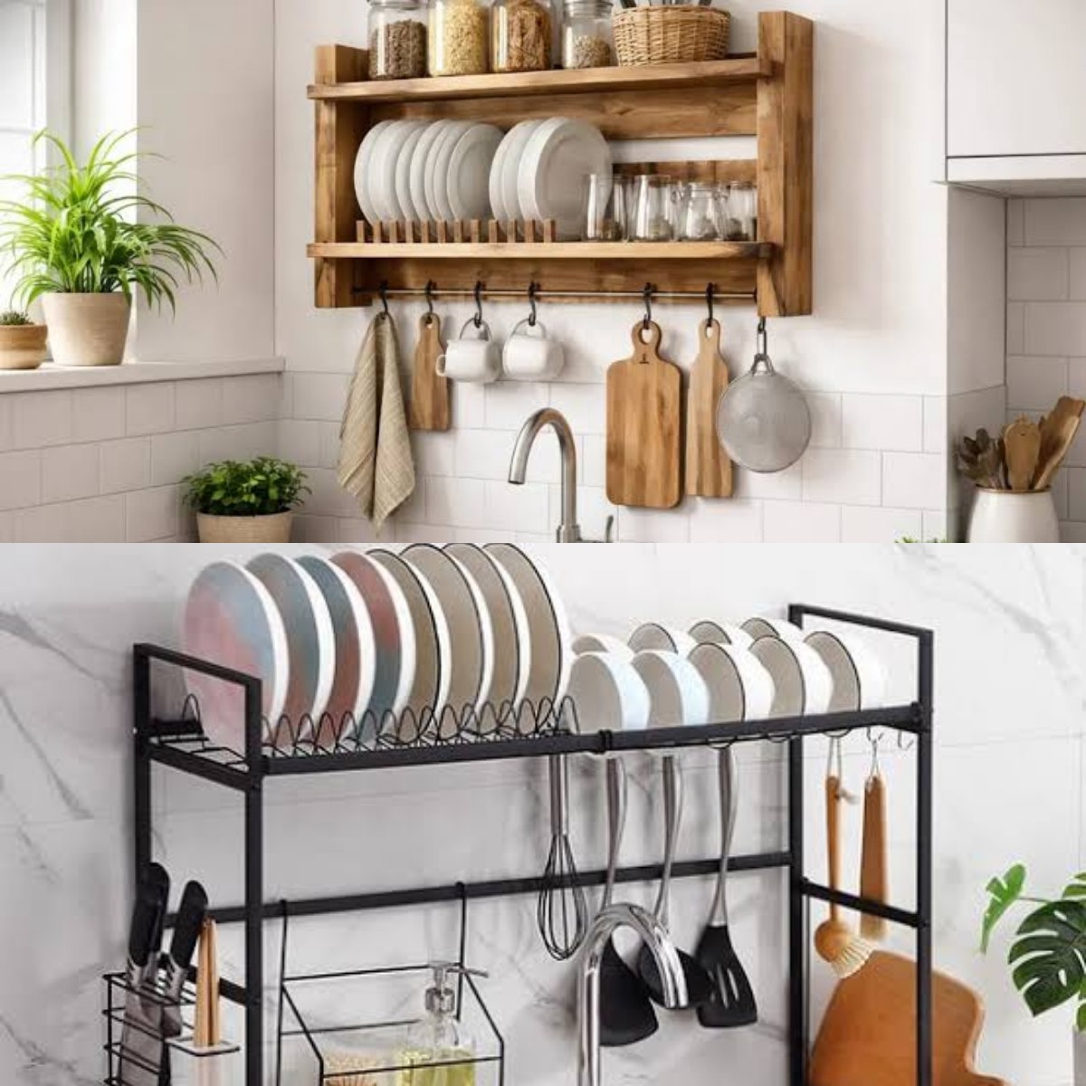 7 Rak Piring Minimalis yang Sesuai untuk Dapur Gaya Japandi dan estetik