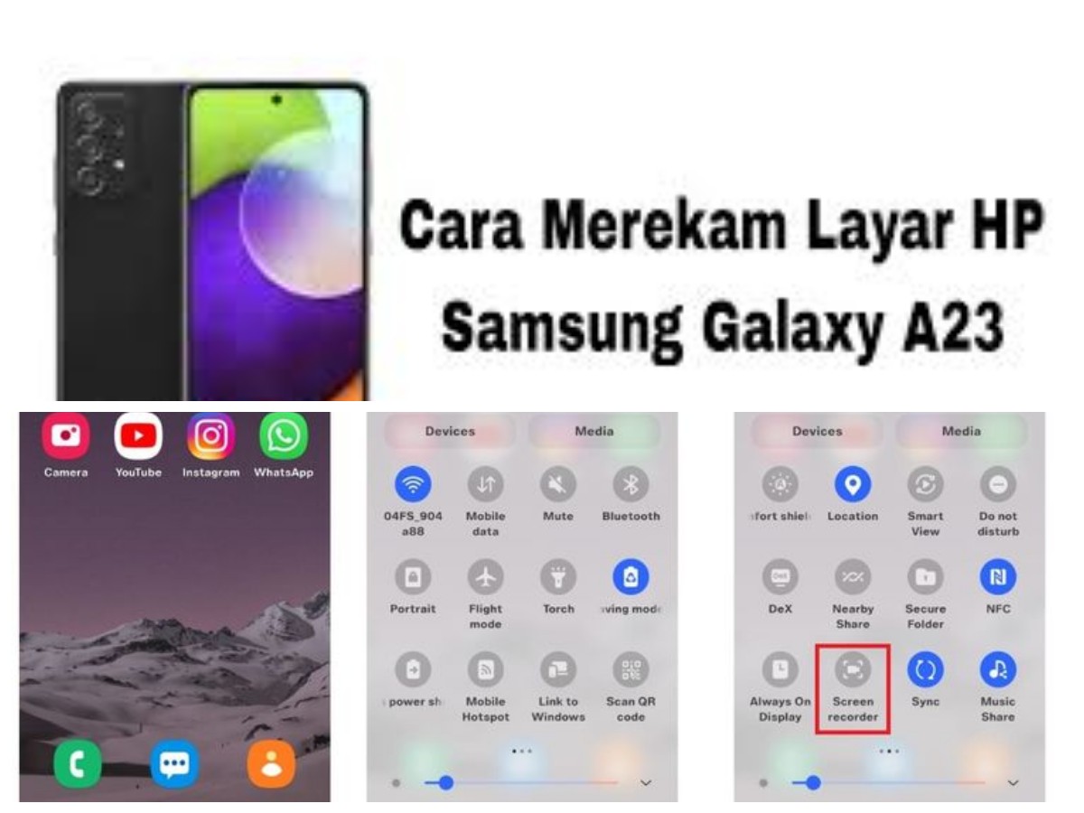 Panduan Praktis: Merekam Layar Samsung Galaxy A23 dengan Quick Panel