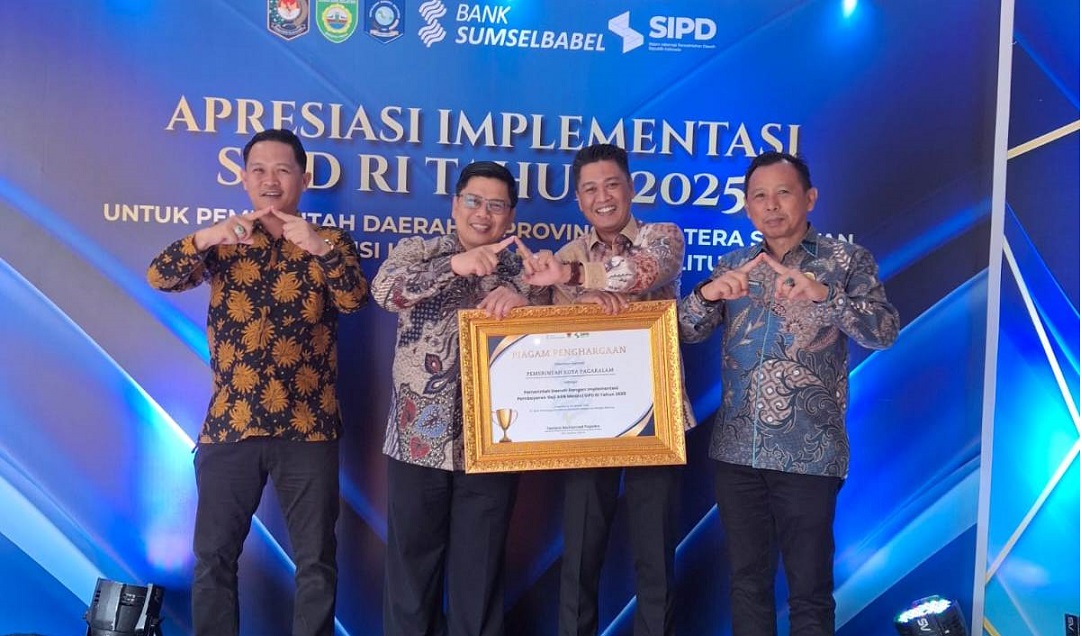 Prestasi Nasional, Pagar Alam Masuk 15 Daerah Terbaik Implementasi SIPD RI Tahun 2025