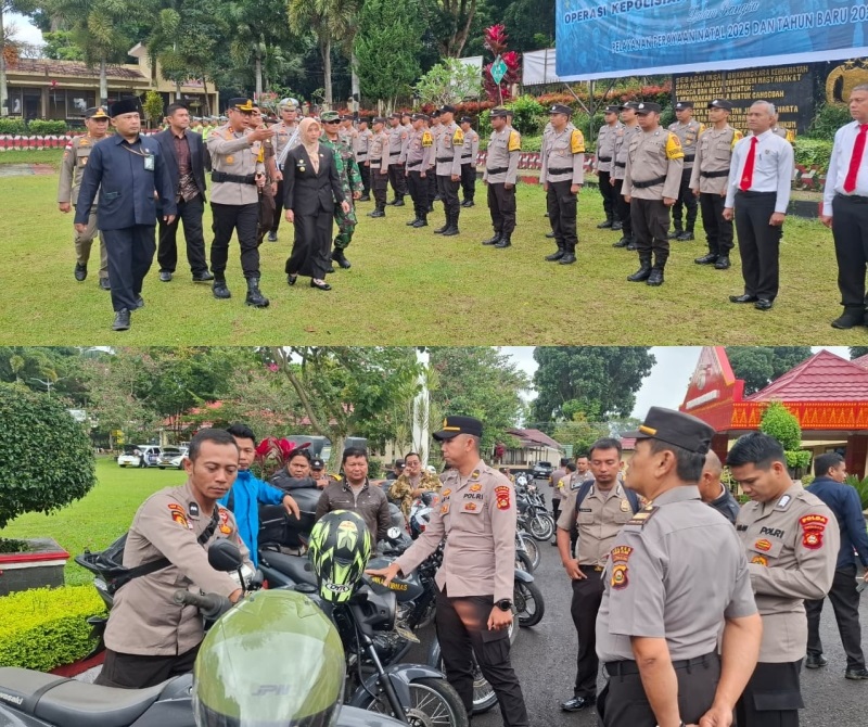 Jaga Kondusifitas Nataru, Polres Pagar Alam Kerahkan 258 Personel Pengamanan